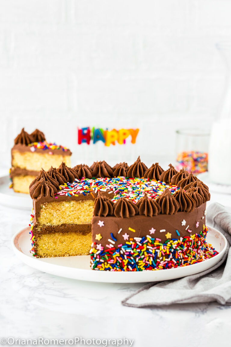 Eggless Classic Yellow Birthday Cake